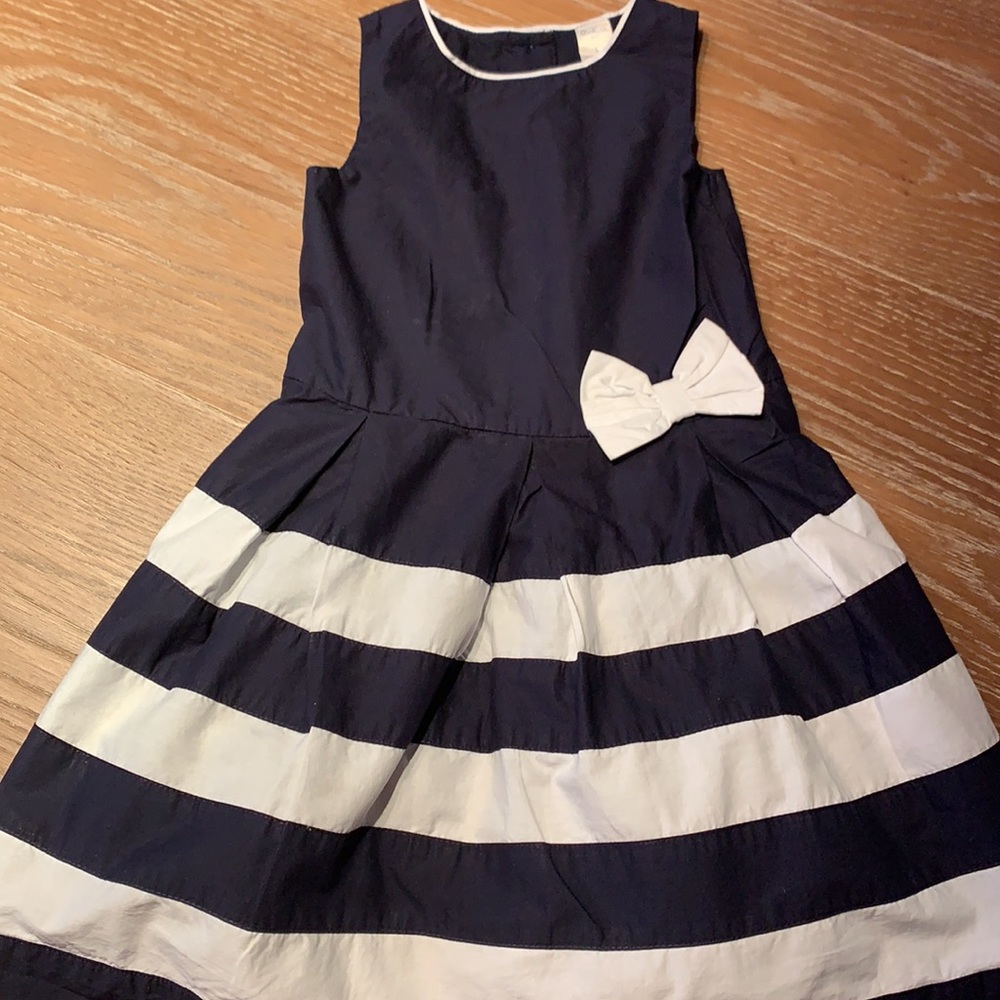 Navy blue and white dress